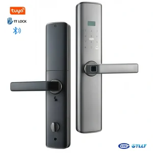V16 Apartment Smart Lock – Square Fingerprint, One‑Hand Open, Curved Surface, 5‑in‑1 Unlocking Product Overview