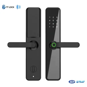 Y2 Smart Lock 9 Languages Tempered Glass Panel Lock with Touch Keypad & Fingerprint Access