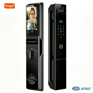 P17A Double Battery Touch & Slide Lock/Unlock 3D Face Recognition Video Intercom with TUYA WiFi 21 Languages